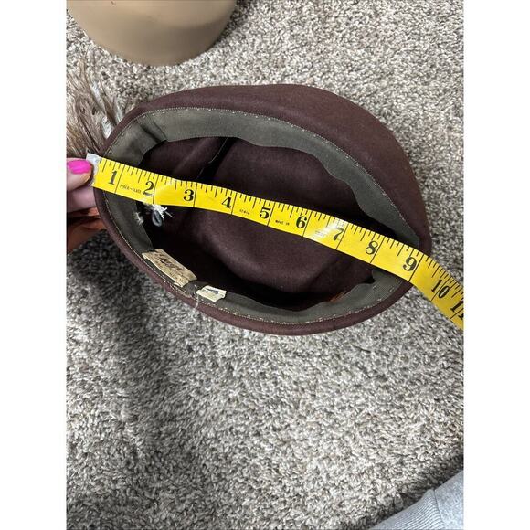 Early 1900’s Gage Brothers & Co Antique Tilt Hat Feathers Satin Velvet - Picture 15 of 16